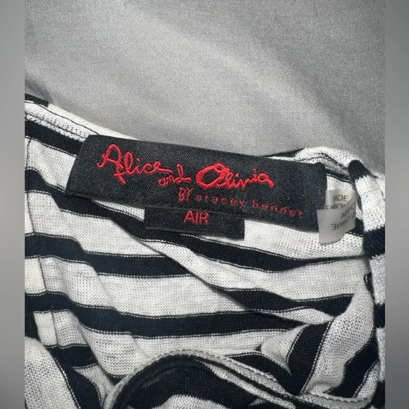 Alice and Olivia Women’s Mini Shirtdress Linen Blend Stripes size MD - Picture 6 of 9